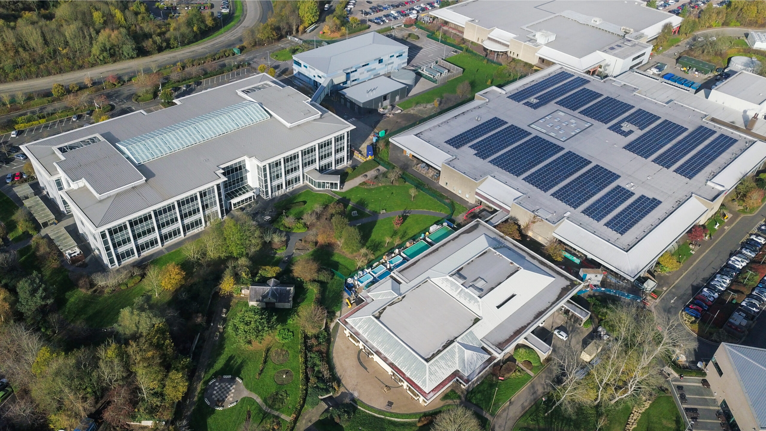 aerial shot industrial buildings bristol england 01